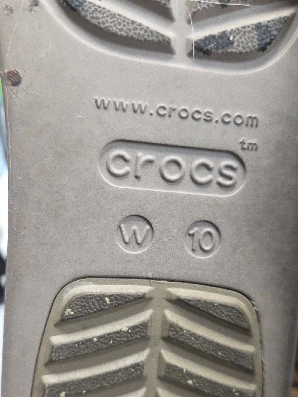CROCS Black Platform Sandals with Taupe Platform